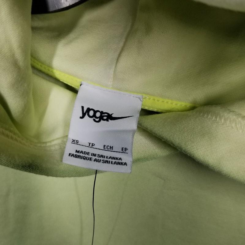 Nike Fleece Hoodie Yoga Luxe Womens XS Lemon Twist Pullover DN3711-736 Crop $90