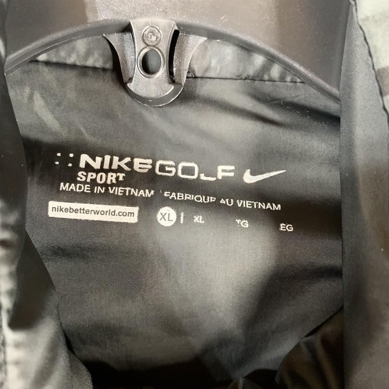 Nike Golf Puffer Vest Coat Gray Black Jacket Diamond Graphic Women’s Size XL