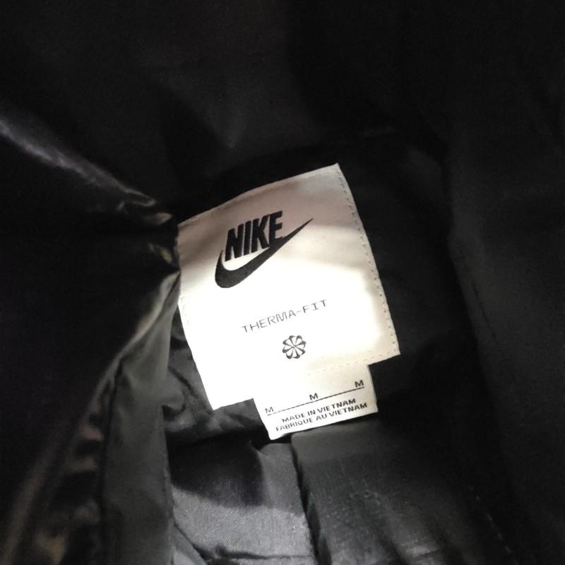 Nike Jacket Womens MEDIUM Black Puffer Hooded Lightweight Zip Therma Fit Size M