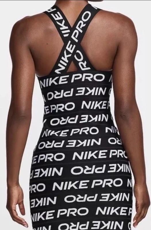 Nike Pro Women's S Bandage Dress Black White FZ6990-010