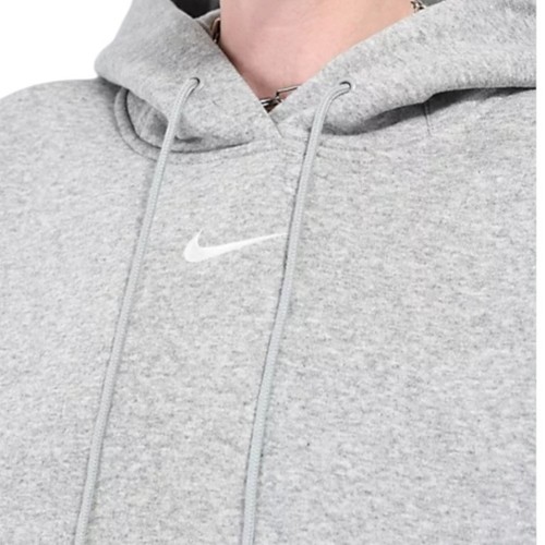 Nike Sportswear Gray Fleece Womens Oversized Pullover Hoodie Sz Small DQ5860-063