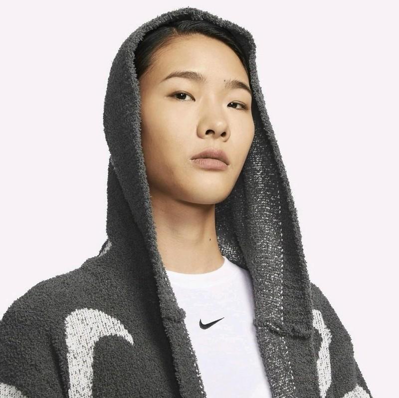 Nike Sportswear Phoenix Cozy Bouclé Long Knit Cardigan Size S FD4282 254