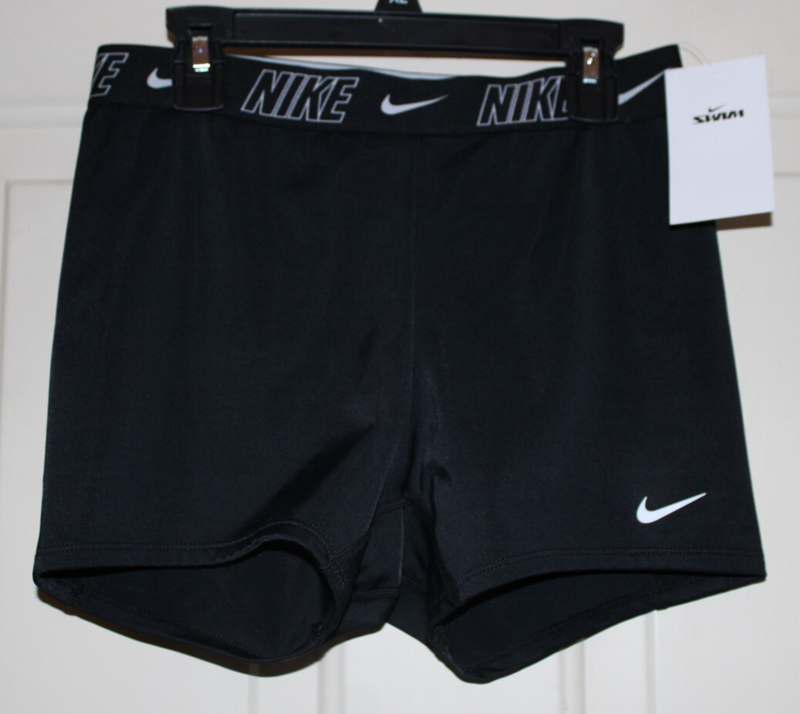 Nike Swim Fusion Logo Tape Women's Large 3" Kickshort Black NESSD187-001