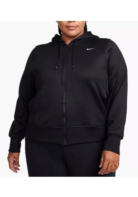 Nike Therma Fit One Full Zip Hoodie Black Plus Size 2X