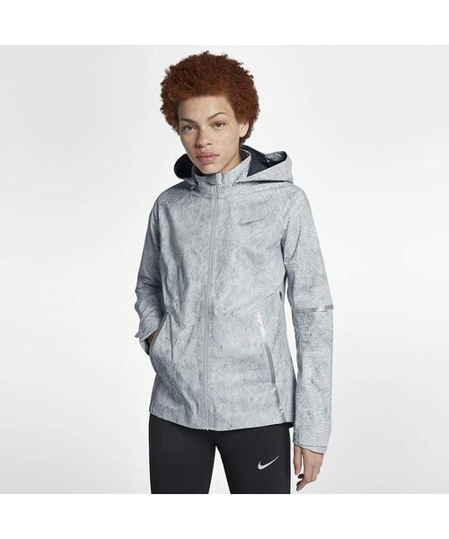 Nike Women's AeroShield Reflective Jacket Grey Sz M 876833-065