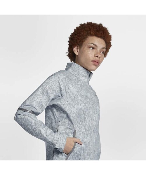 Nike Women's AeroShield Reflective Jacket Grey Sz M 876833-065
