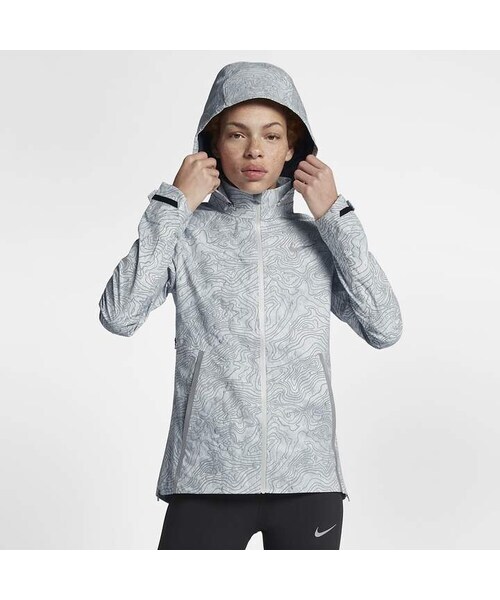 Nike Women's AeroShield Reflective Jacket Grey Sz M 876833-065