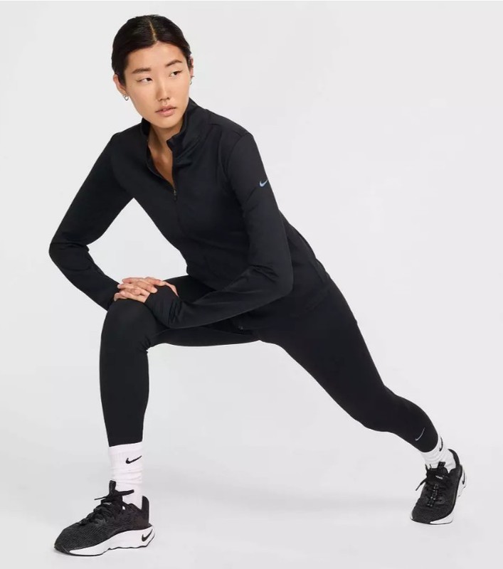 Nike Women's One Dri-Fit Full Zip Midlayer Jacket Sz Medium Black SHIP