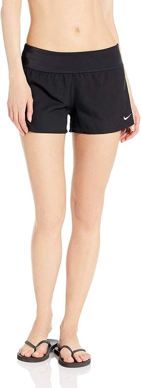 Nike Women's Standard Solid Element Swim Boardshort Black Size L