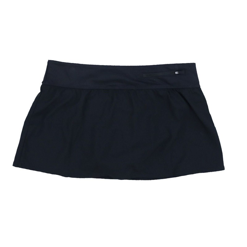 Nike Women's Swim Skirt Logo Short Polyester Pull On Stretch Black Medium New
