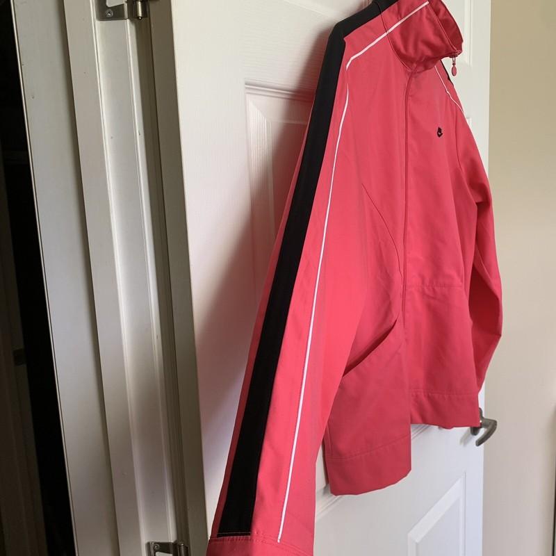 Nike Women’s XL Pink Lightweight Windbreaker Full Zip Up Mock Neck Jacket