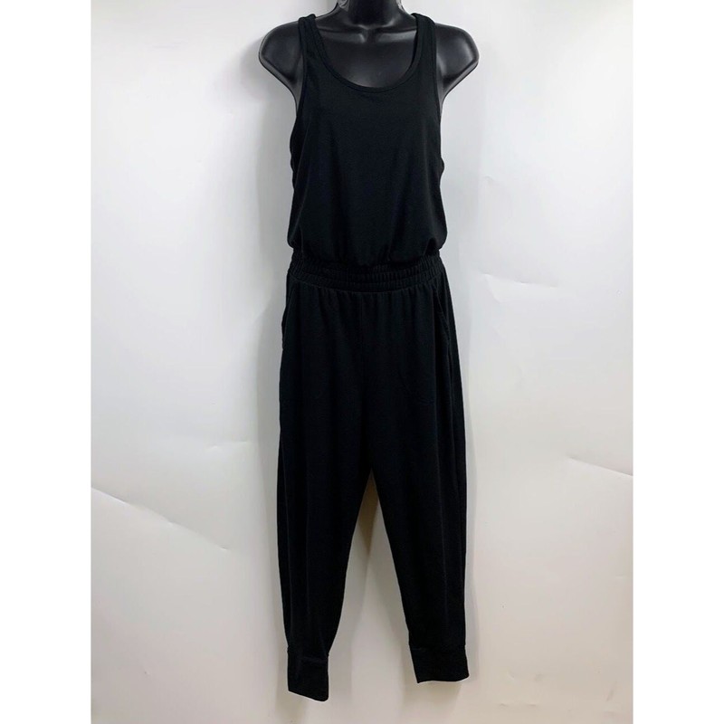 Nike Women's Yoga Sleeveless Stretch Black Cj5280 010 Jumpsuit Size Small