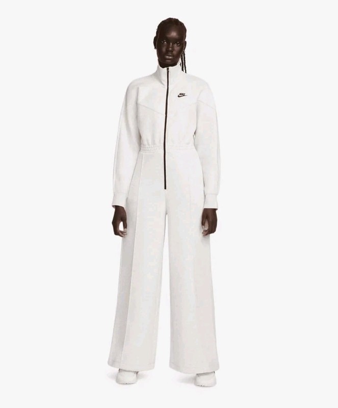 Nike Women Sportswear Tech Fleece Windrunner Jumpsuit Grey Sz XS FB8798-013