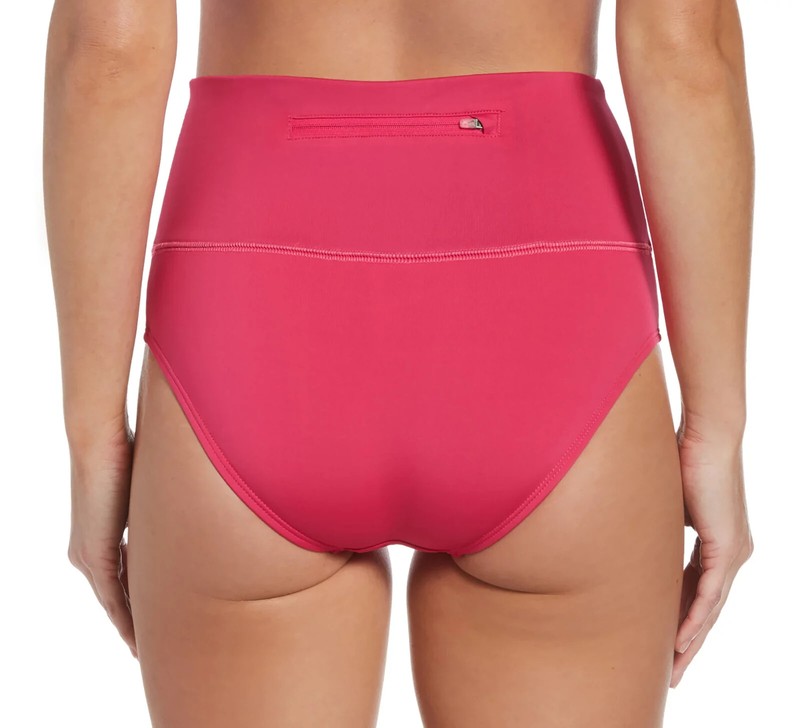 NIKE WOMENS ESSENTIAL HIGH WAIST BOTTOM SWIMSUIT PINK PRIME SIZE XL $56