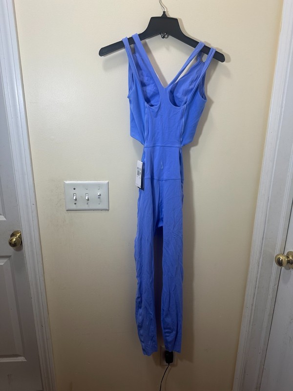 Nike Yoga Lux Dri-Fit Jumpsuit Women's XS Purple Sleeveless DD5525-478 S450