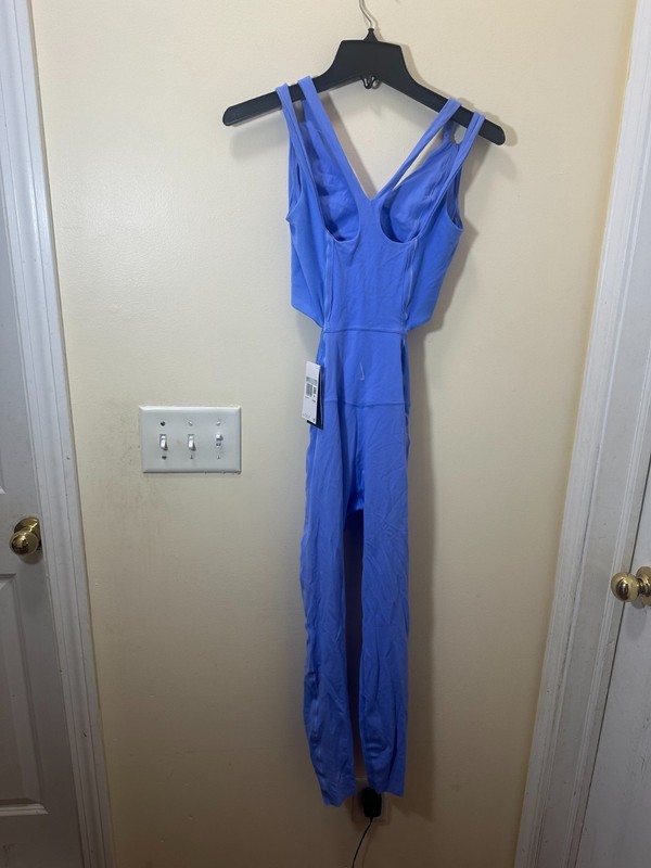 Nike Yoga Lux Dri-Fit Jumpsuit Women's XS Purple Sleeveless DD5525-478 S450