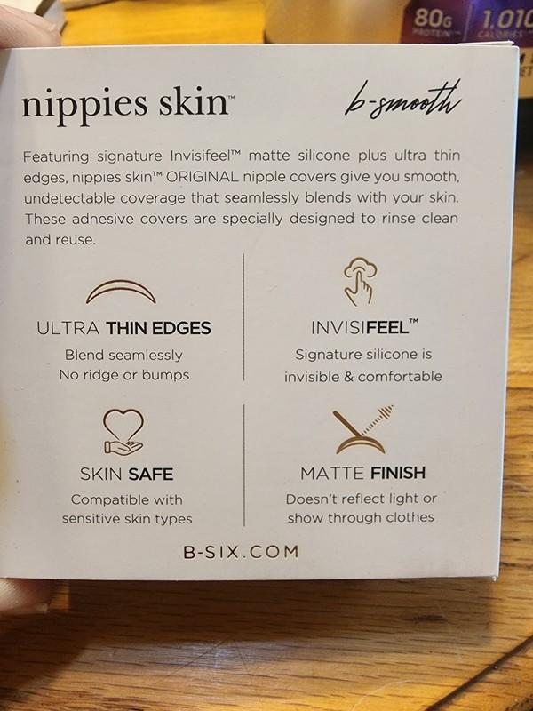 Nippies Skin ORIGINAL B-SIX 1-Pair Adhesive Nipple Covers Size 1(S/M A-C Cups)3"