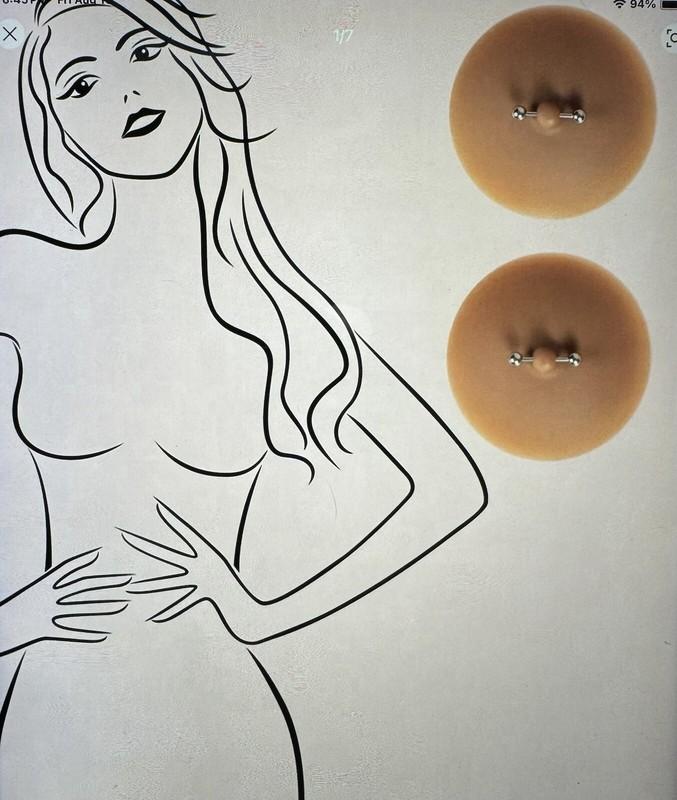 Nipple Ring Nipple Piercing Silicone Reusable Pasties Nipple Covers NEW