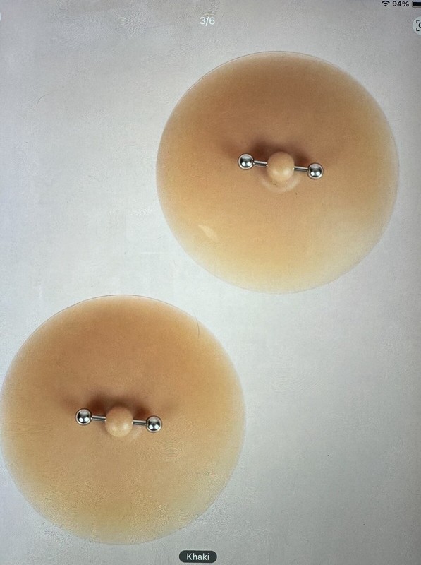Nipple Ring Nipple Piercing Silicone Reusable Pasties Nipple Covers NEW