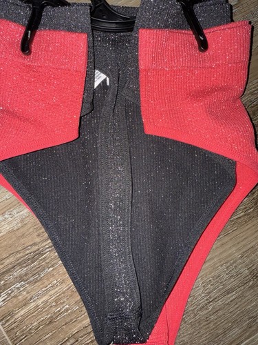 No Boundaries 2-Pair Womens Seamless Lurex Thong Underwear Panties Nylon (A) 2XL