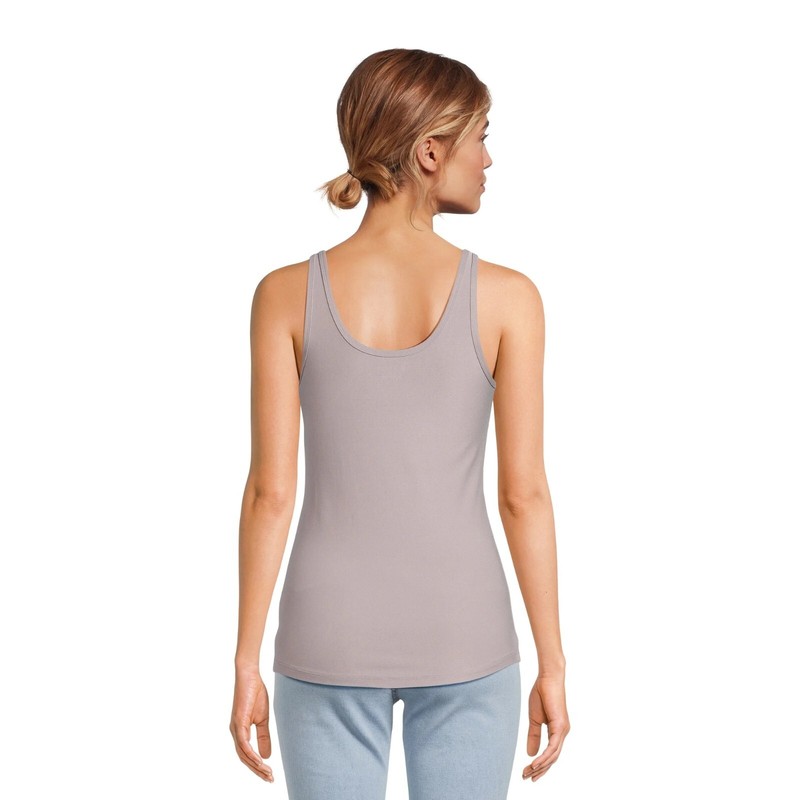No Boundaries Juniors Scoop Tank Top Size XXL (19) Grey Crystal Super Soft NWT