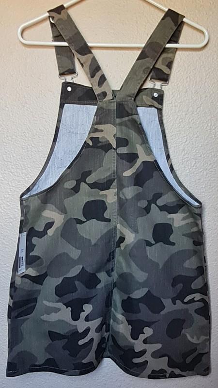 No Boundaries Women Juniors Camo Overalls Pinafore Dress Size S (3-5) BRAND NEW