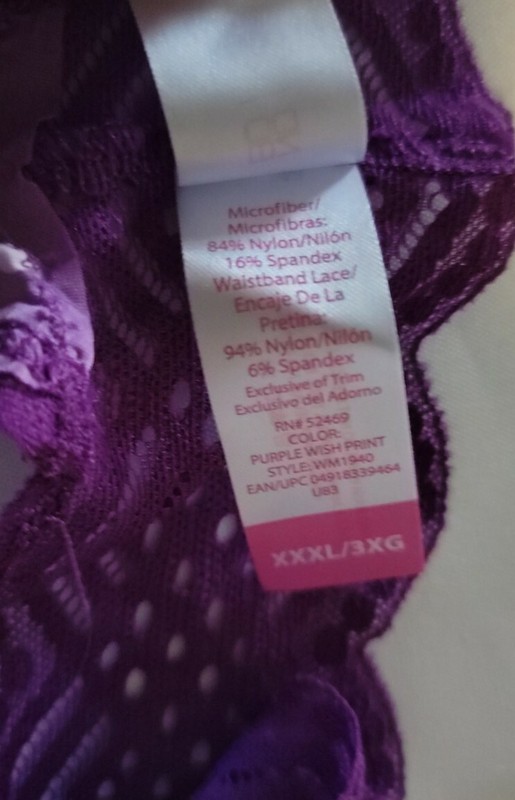 No Boundaries Women Panty Hipster Micro Lace Purple Wish Print CHOOSE SIZE NWT