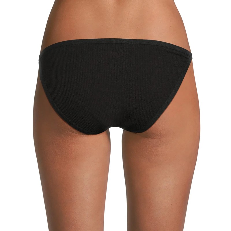 No Boundaries Women's Cotton String Bikini Panties Size 2XL Black