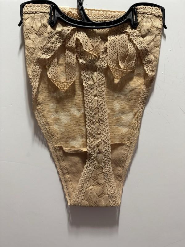 No Boundries Women’s Strappy Lace Thong SZ L (12-14) Tan NWT