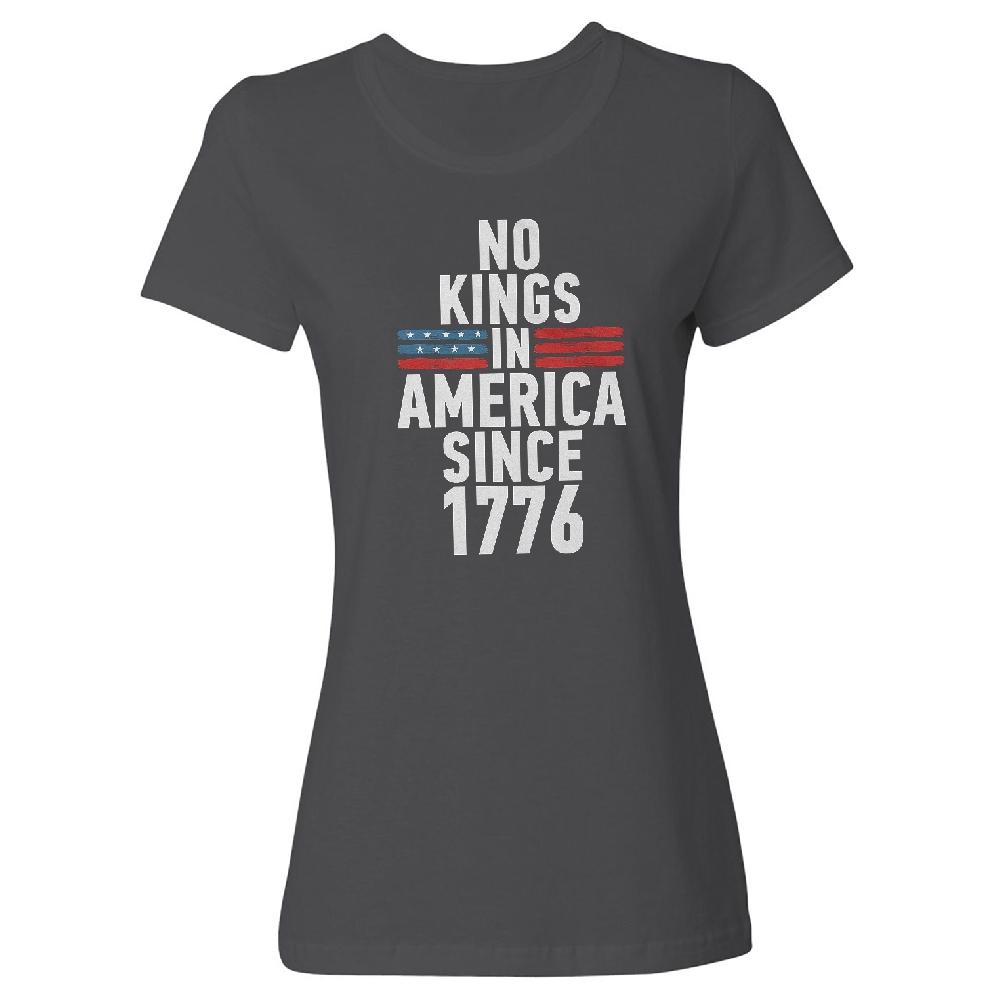 No Kings In America Since 1776 - Resist Protest Ladies' Crewneck T-Shirt