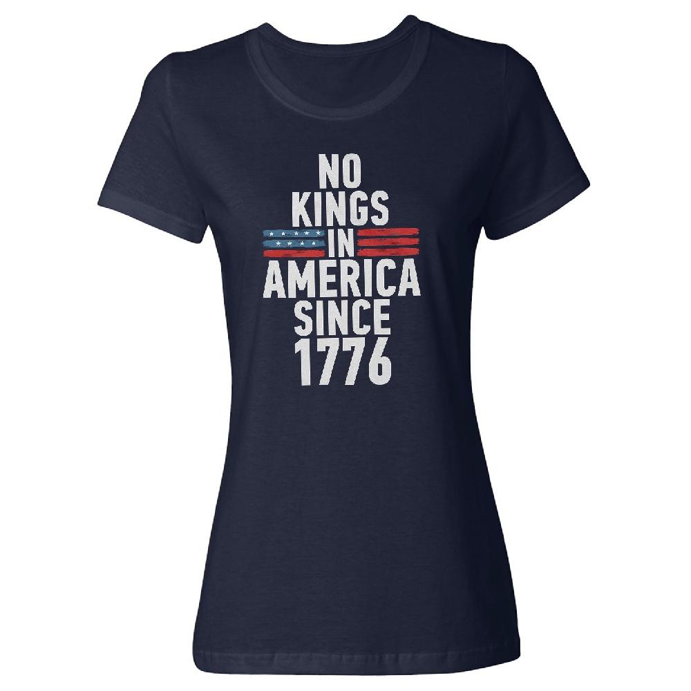 No Kings In America Since 1776 - Resist Protest Ladies' Crewneck T-Shirt