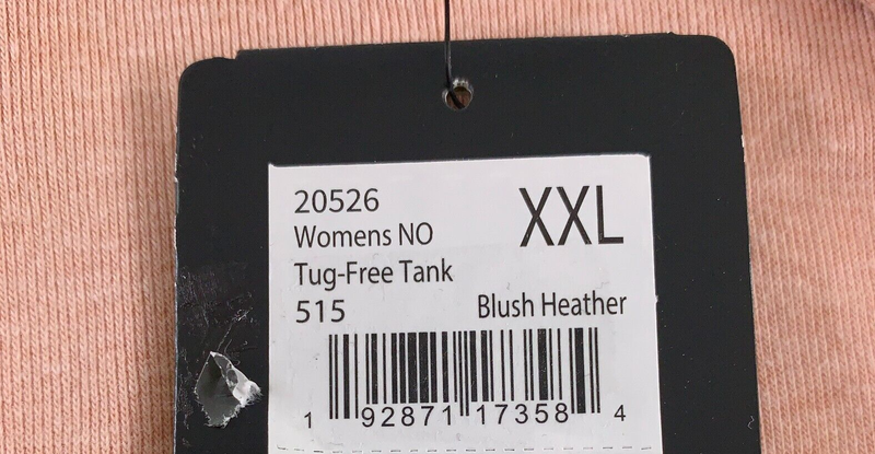 Noble Outfitters Women's Size XXL Blush Heather Scoop Neck Tug Free Tank Top