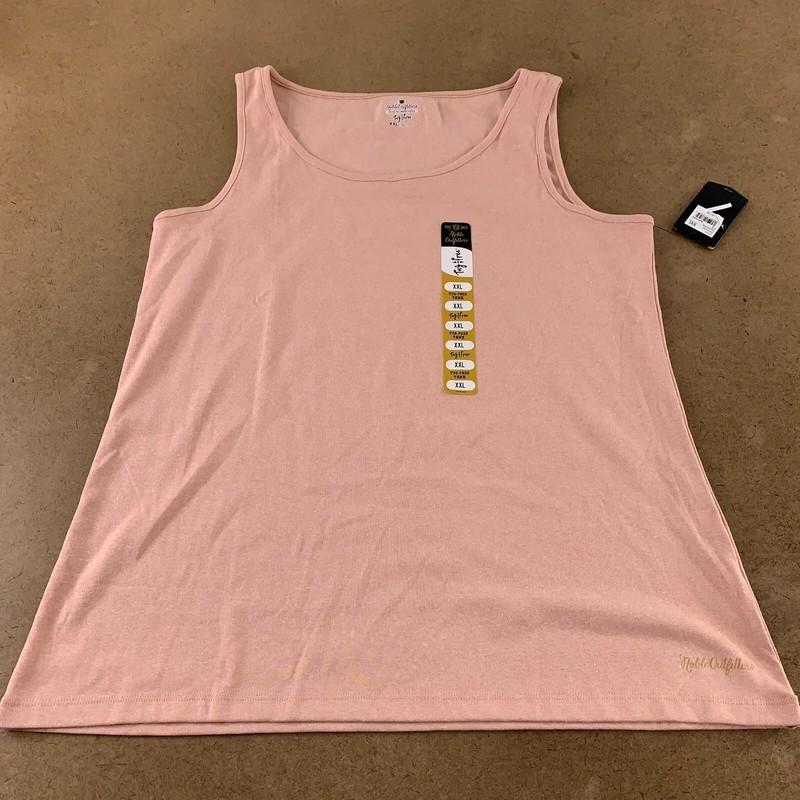 Noble Outfitters Women's Size XXL Blush Heather Scoop Neck Tug Free Tank Top