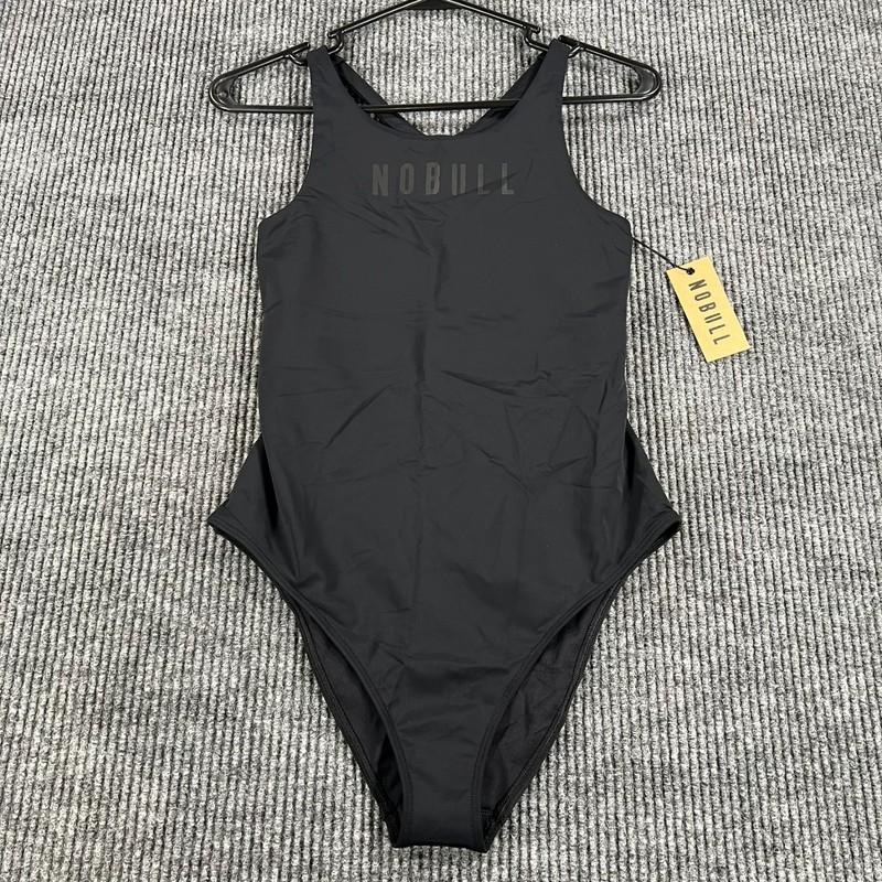 NoBull Swim Suit Womens Size Small Black One Piece Cross Fit Pool Beach New