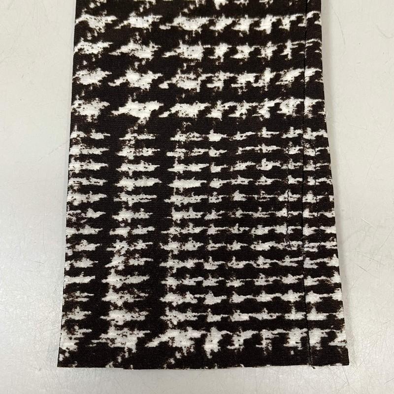 NORMA KAMALI Sleeve Open Back Catsuit Footsie Women's Sz S/36 Chocolate Plaid