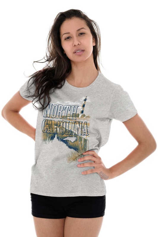 North Carolina Lighthouse Cape Lookout Beach Womens Top Junior Graphic Tee