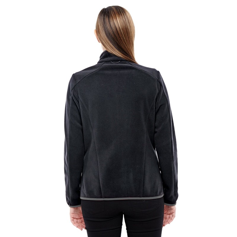 North End Ladies' Vector Interactive Polartec Full Zip Fleece Jacket Black - Med