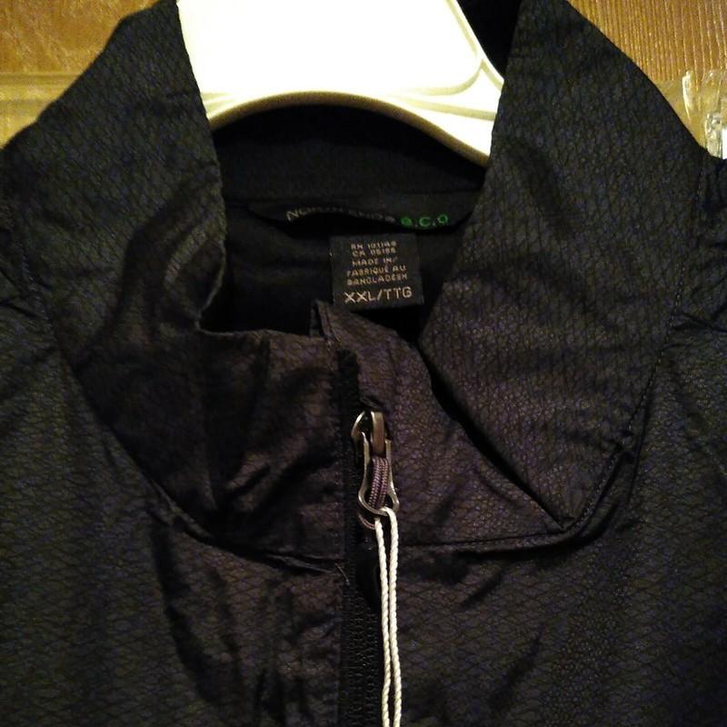 North End Lightweight Black Dobby Jacket Womens Size XXL 100% Recycled Polyester