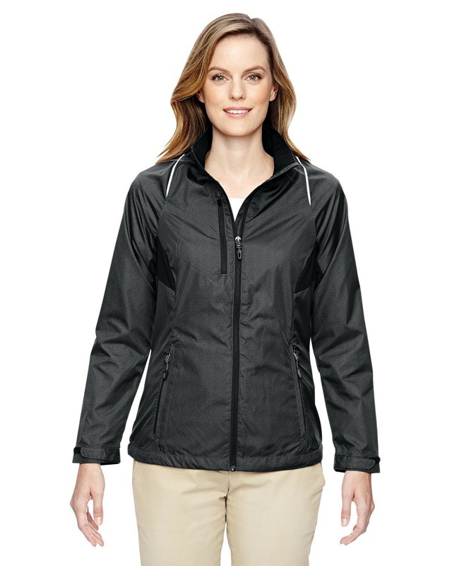 North End Lightweight Black Dobby Jacket Womens Size XXL 100% Recycled Polyester