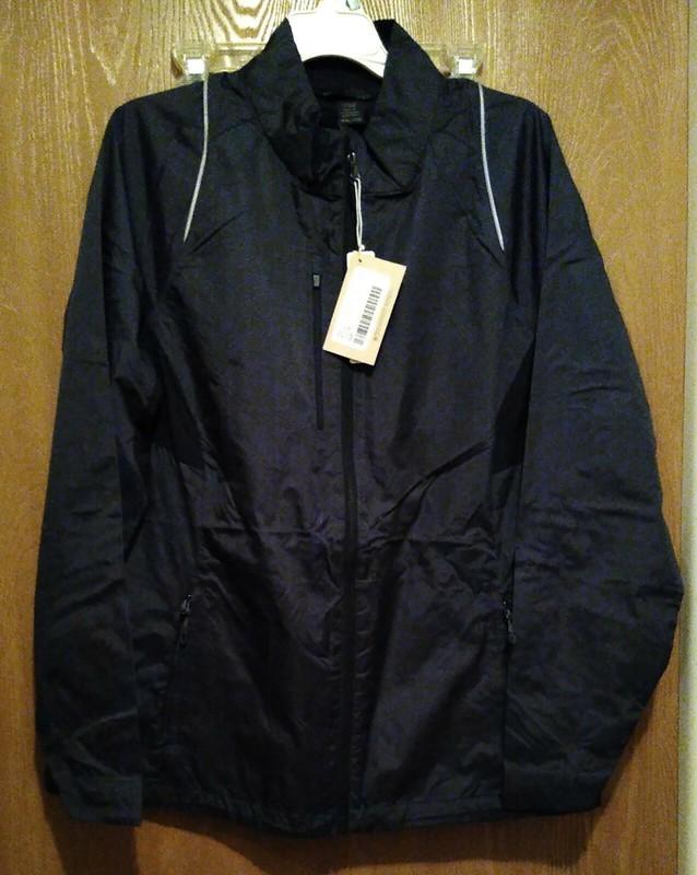 North End Lightweight Black Dobby Jacket Womens Size XXL 100% Recycled Polyester