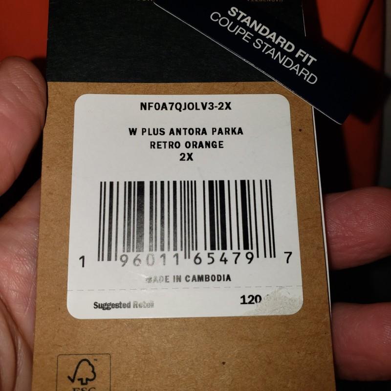 North Face Jacket Womens Plus 2X Antora 2023 Dryvent Wind Rain ORANGE NEW $120