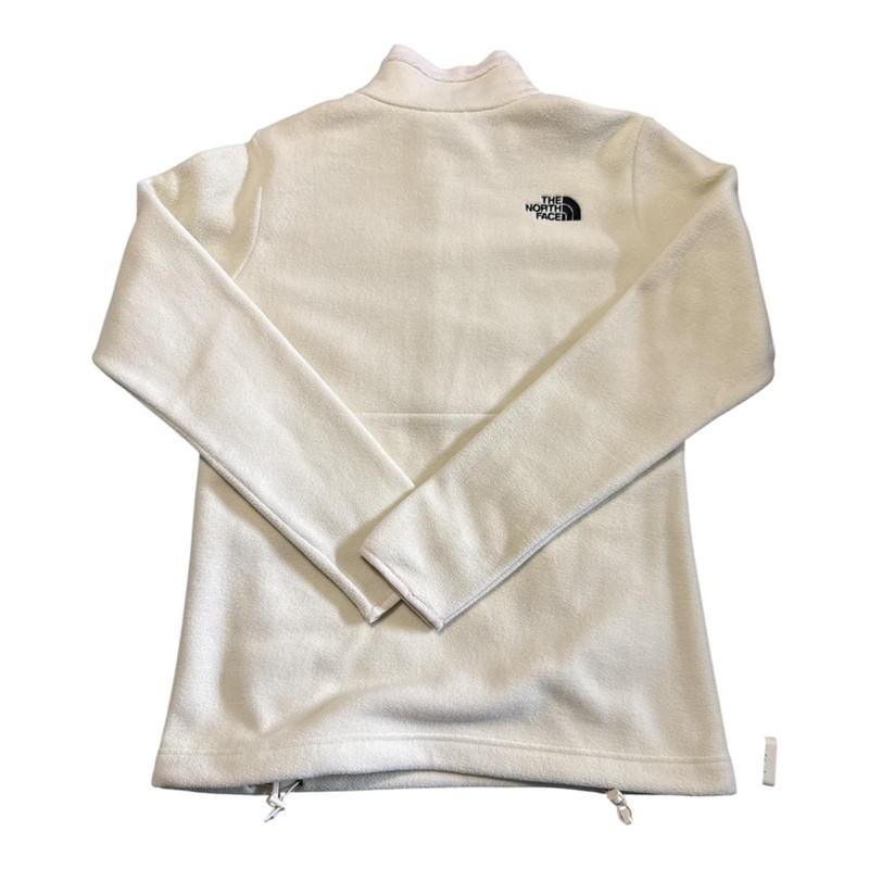 North Face Pullover Womens Medium White Fleece Quarter Zip Lightweight Outdoor