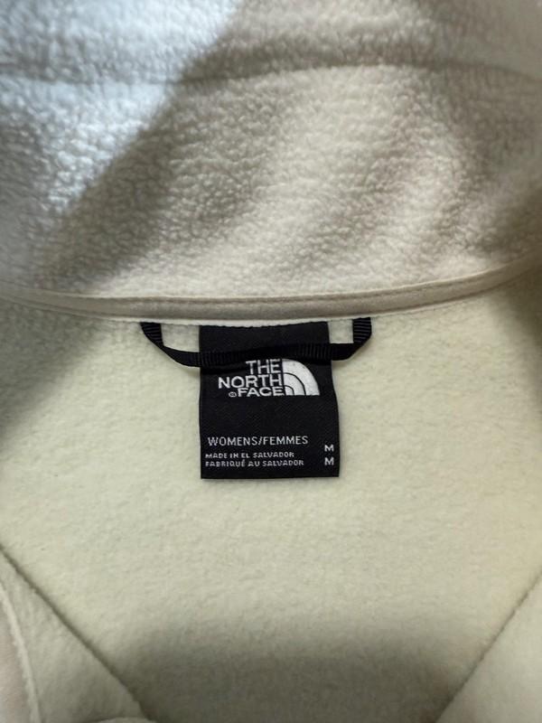 North Face Pullover Womens Medium White Fleece Quarter Zip Lightweight Outdoor