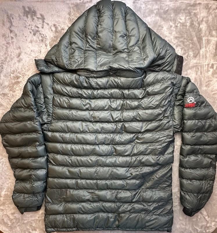 North Face Summit Series 900 Goose Down Fill Sz Medium Gore Dry Loft Green Hood
