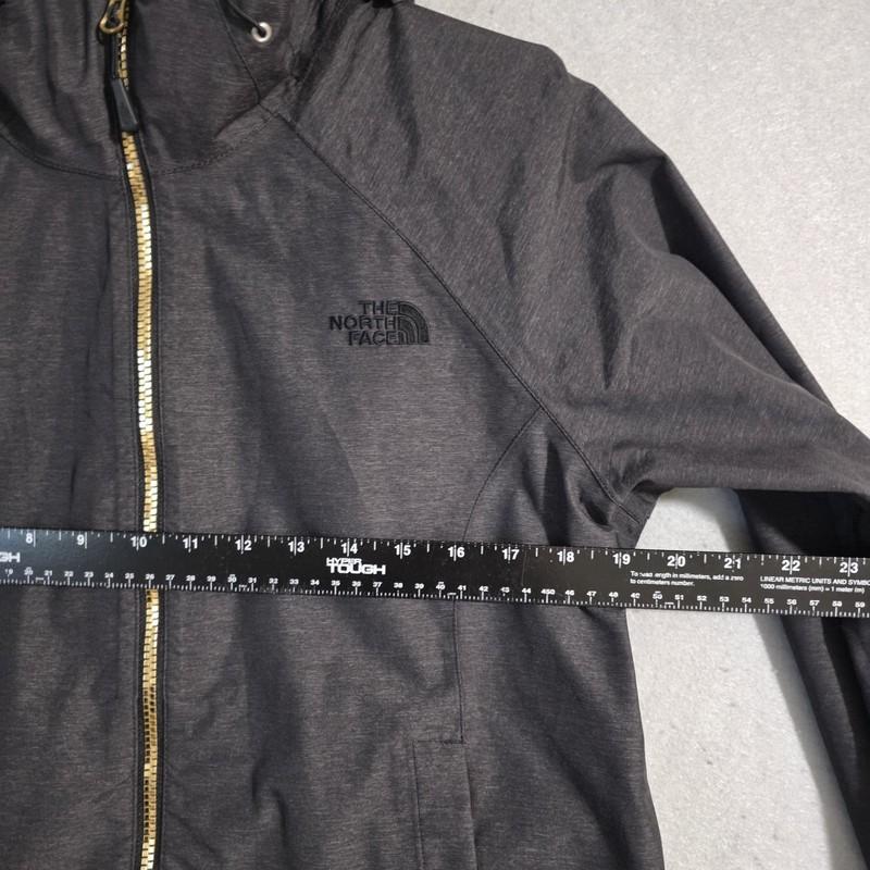 North Face Womens Dark Heathered Gray Dryvent Magnolia Rain Jacket Size Medium