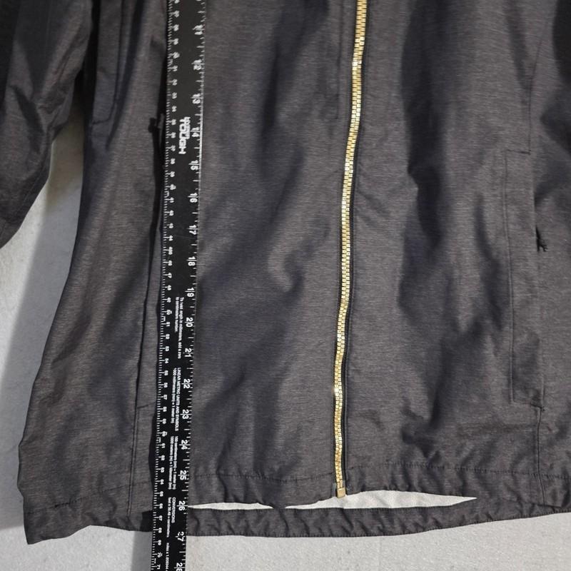 North Face Womens Dark Heathered Gray Dryvent Magnolia Rain Jacket Size Medium