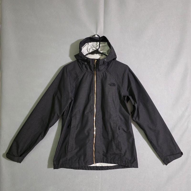 North Face Womens Dark Heathered Gray Dryvent Magnolia Rain Jacket Size Medium