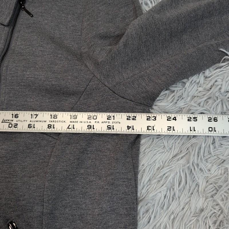 Notations Jacket Womens XL Gray Asymmetrical Zip Up Pockets Preppy Casual Comfy