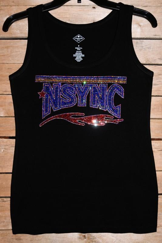 NSYNC rhinestone bling shirt or tank XS S M L XL XXL 1X 2X3X4X5X