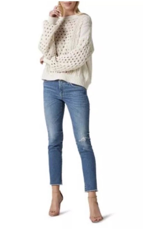 NWOT 7 FOR ALL MANKIND Light Blue Pyper Classic Slim Jeans Size 29 Waist £220